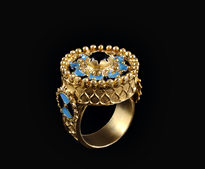 Sofic S. Ring Emajl gold plated